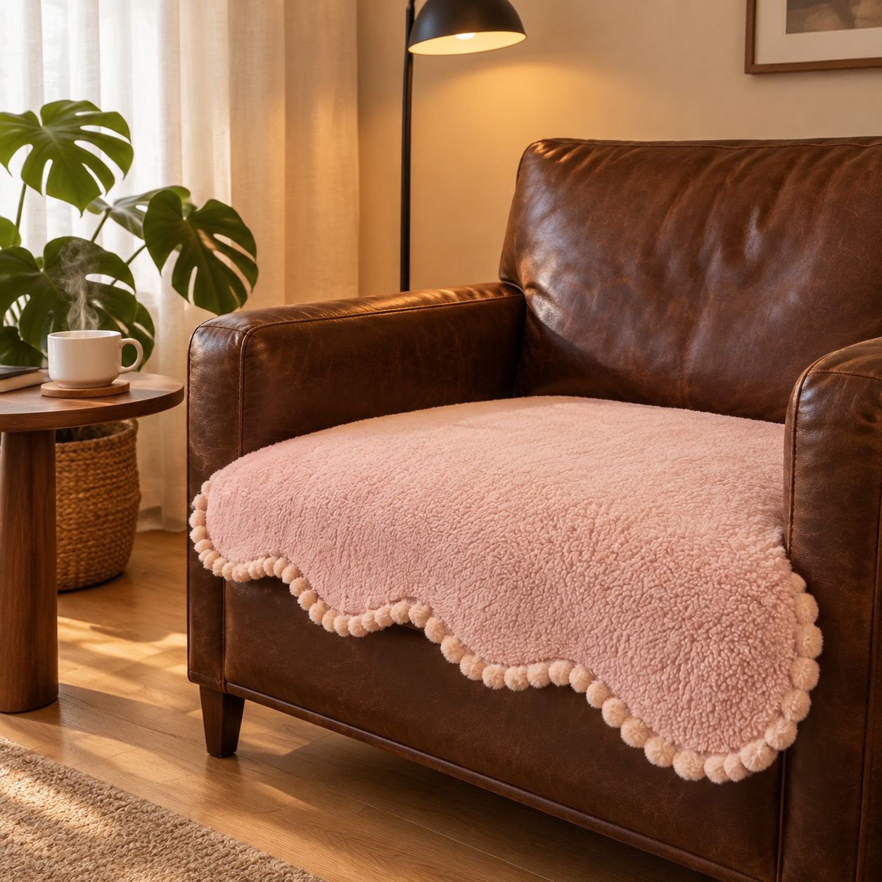 Lambswool premium sofa cushion, thickened, non-slip