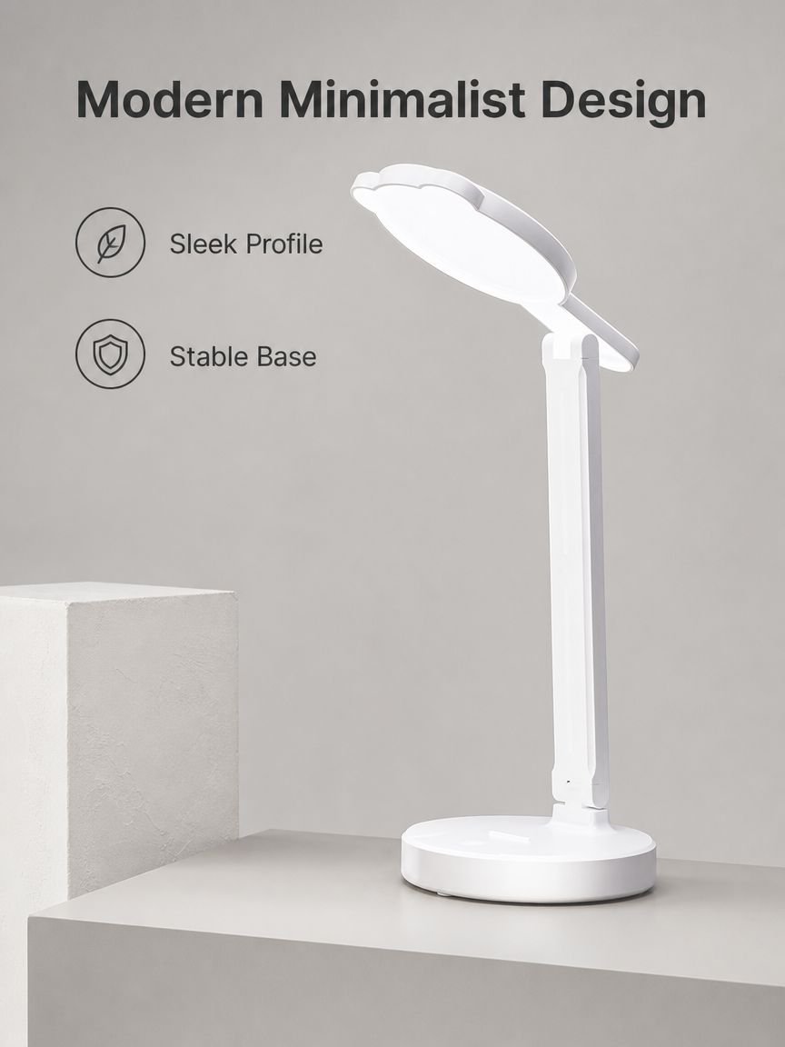 Folding eye-protection desk lamp