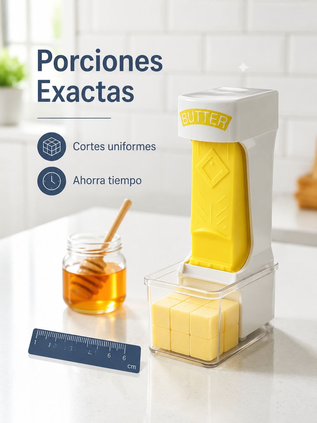 Cortador de mantequilla y queso, dispensador y divisor de queso