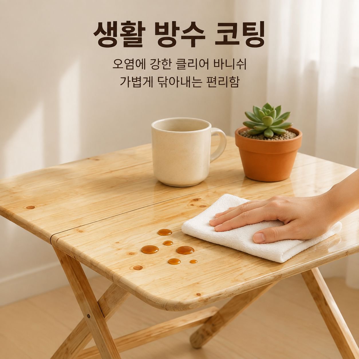 가정용 원목 접이식 테이블