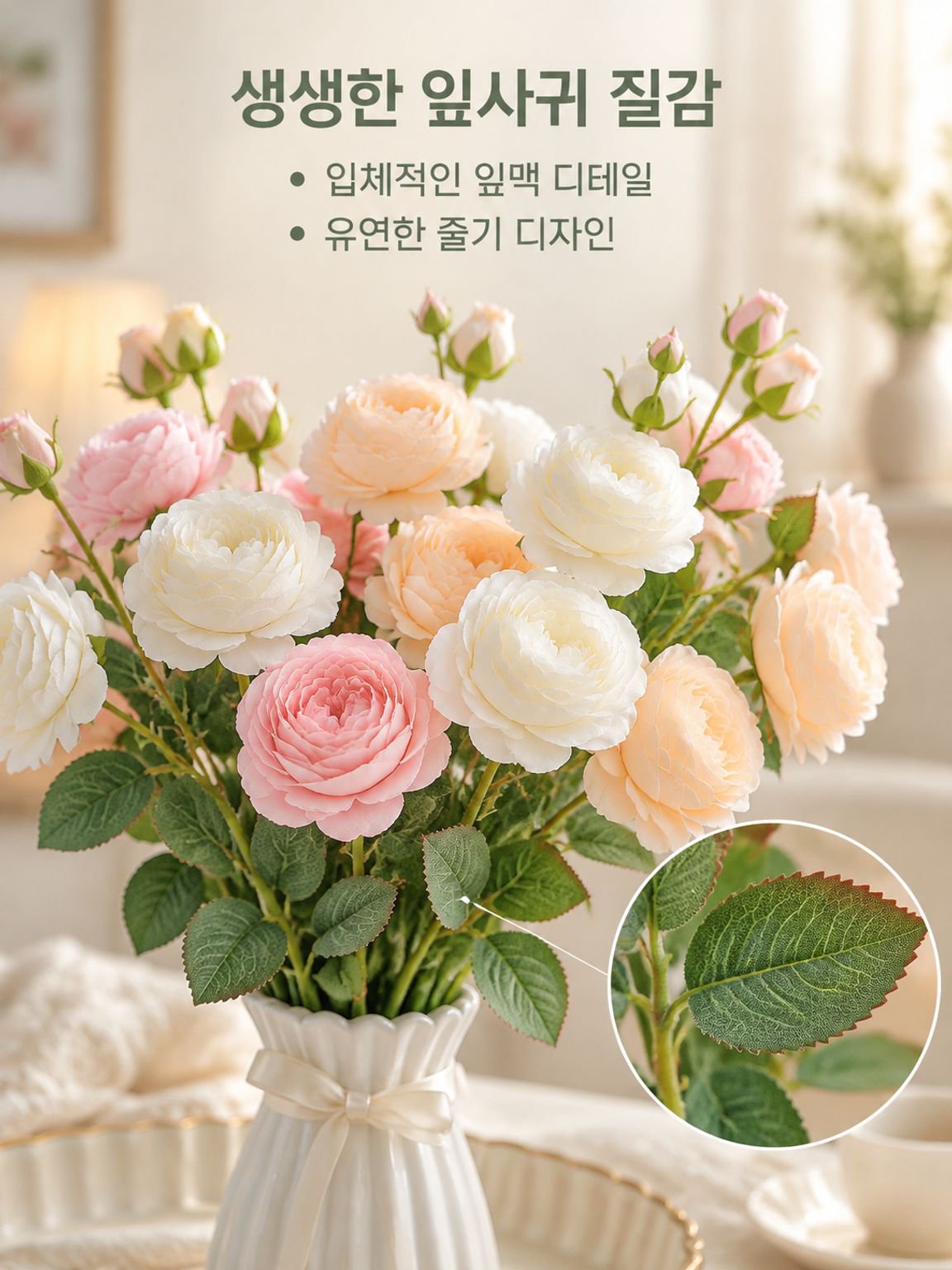 인조 장미 꽃 홈 데코