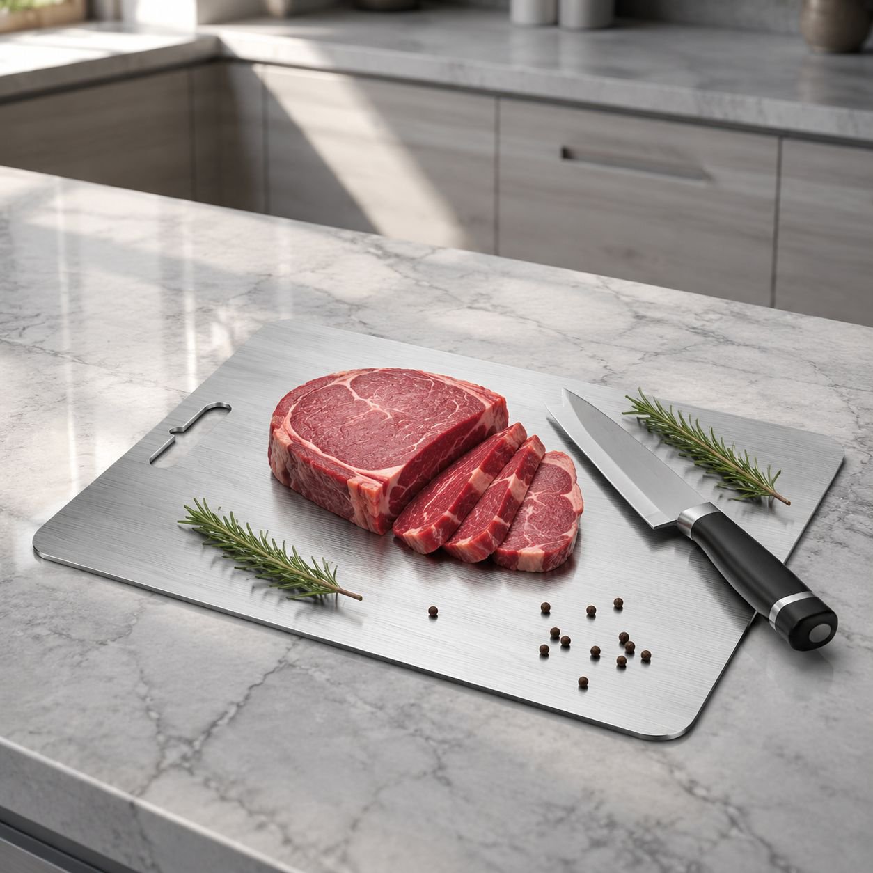 Anti-Mold Pure Titanium Cutting Board, Double-sided, Household & Medical Grade