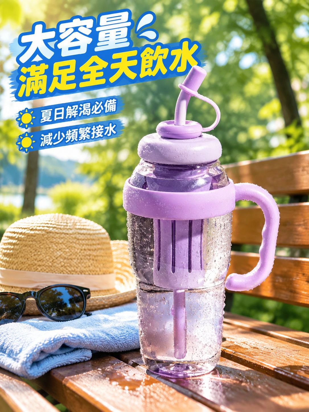大容量吸管水杯