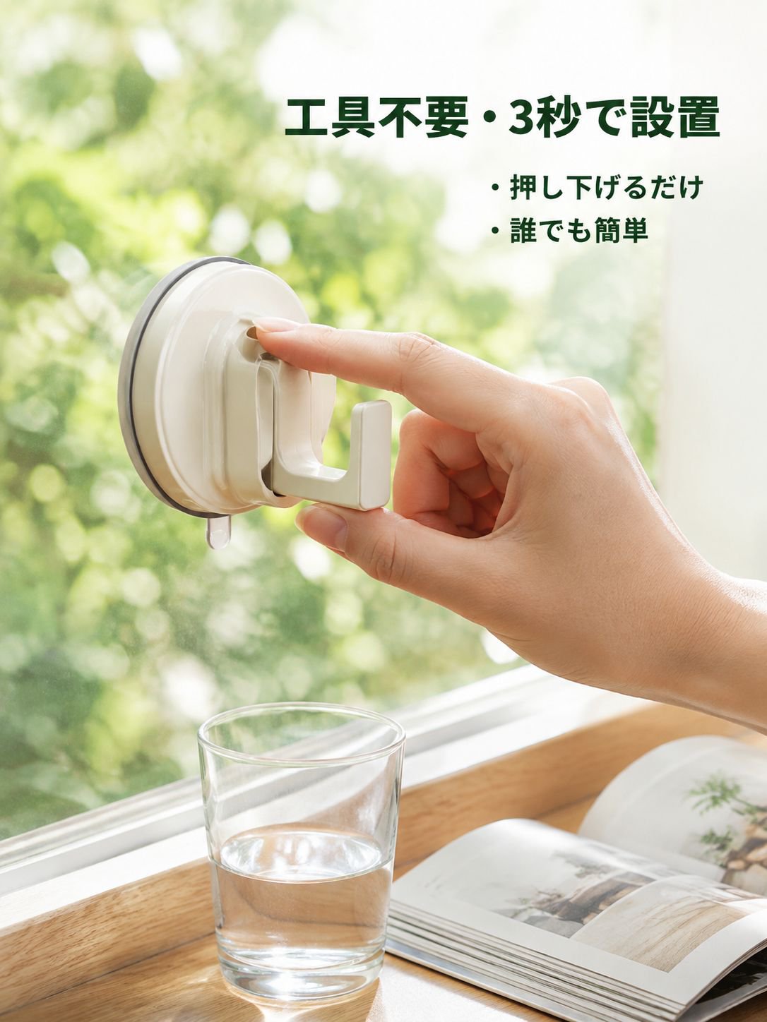 吸盤付き洋服フック