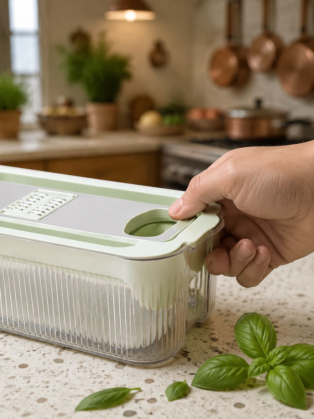 Accessoire de cuisine innovant pour couper les légumes