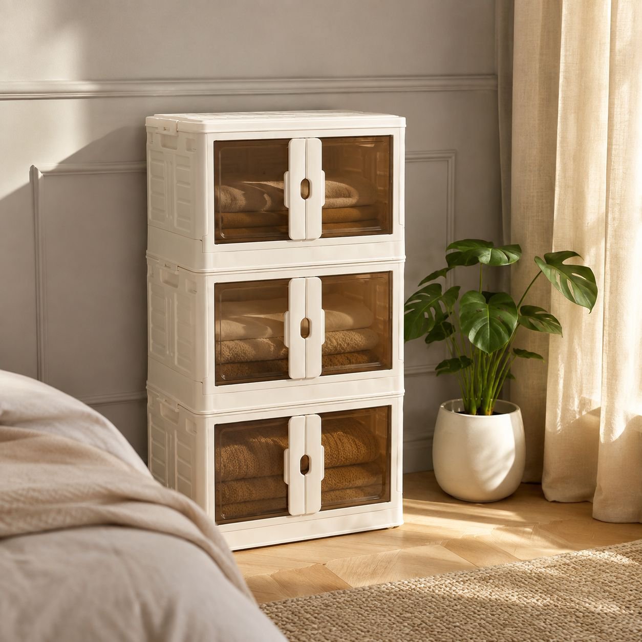 Multi-Functional Foldable Storage Container for Home