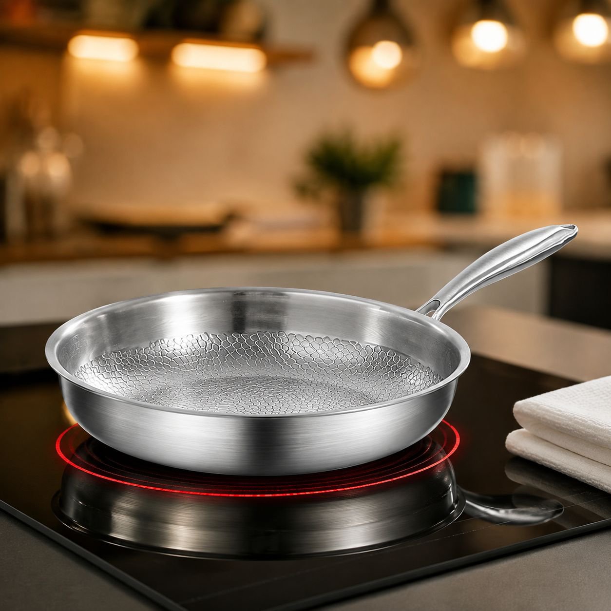 Chemical-free Uncoated Non-stick Frying Pan