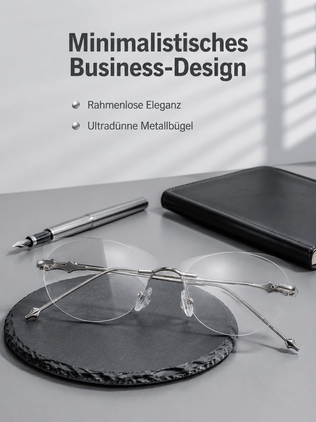 Neue randlose, photochrome, ultraleichte Business-Brillengestelle