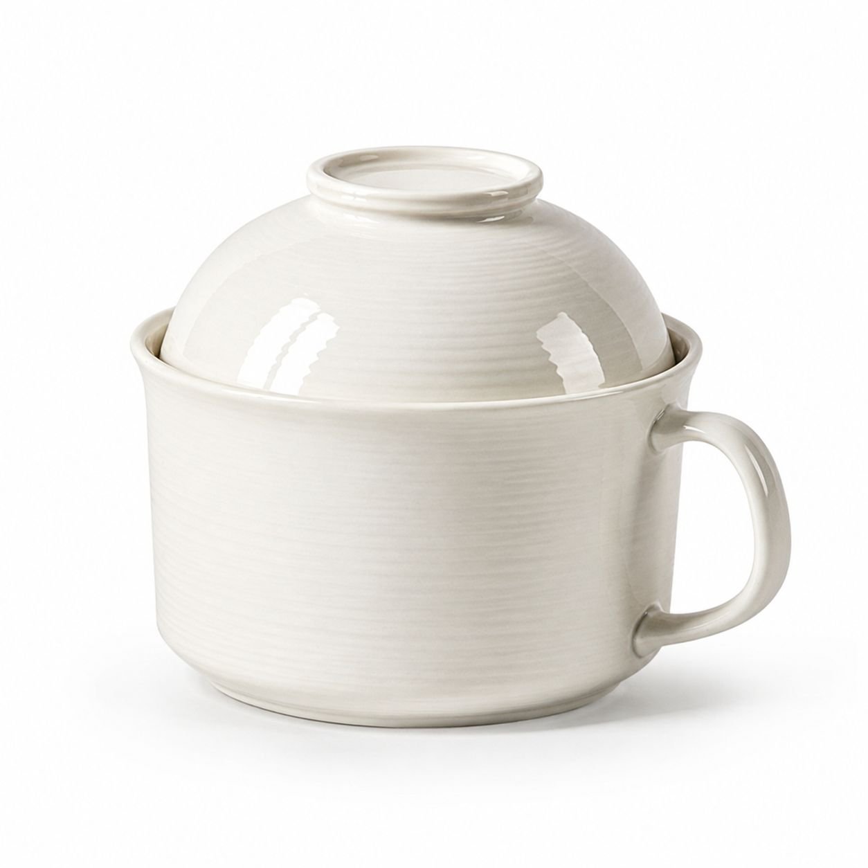 White Micro-pressure Ceramic Steamer Cup, High-temperature Bowl 1200℃