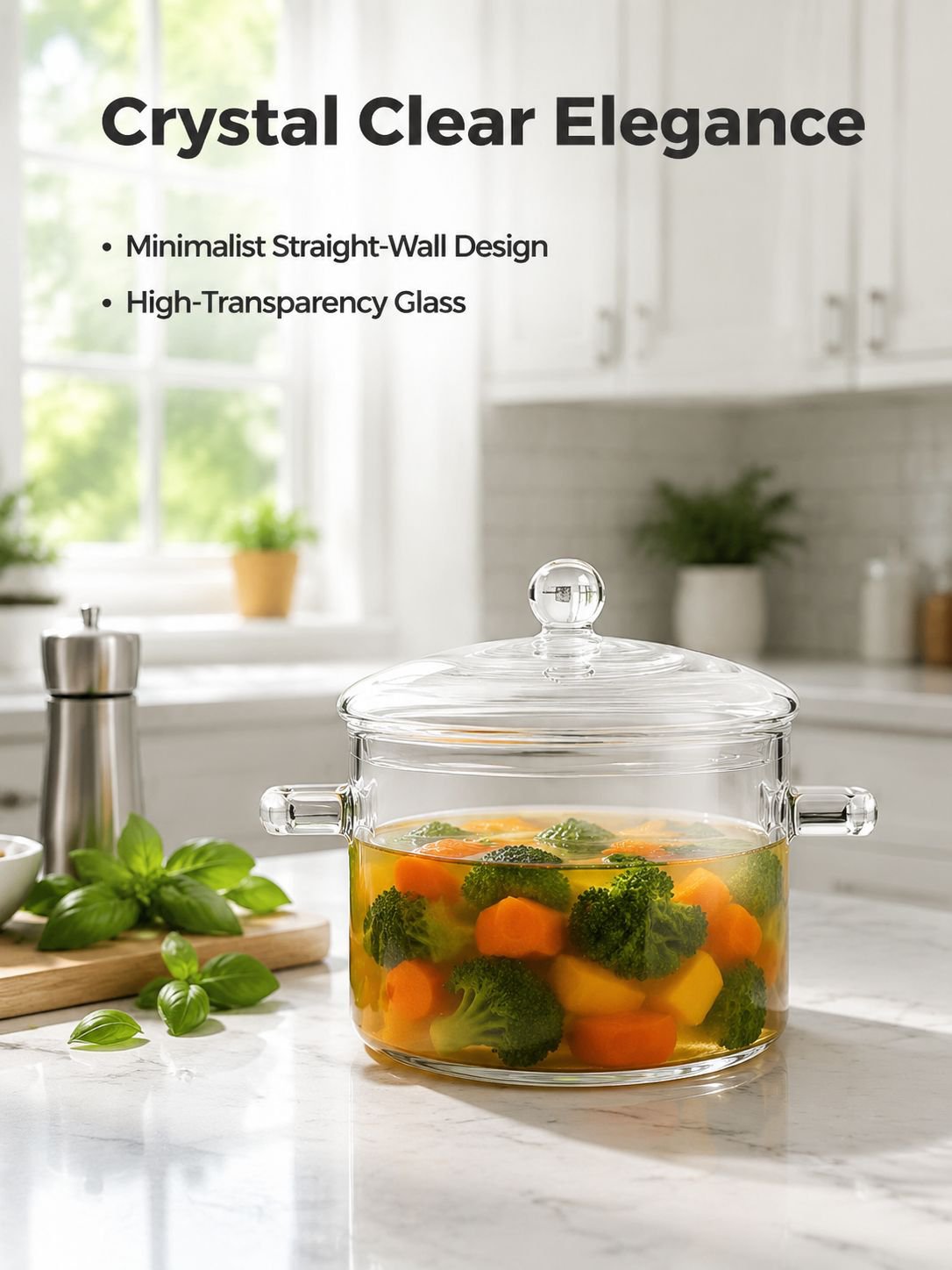 Family soup pot with lid