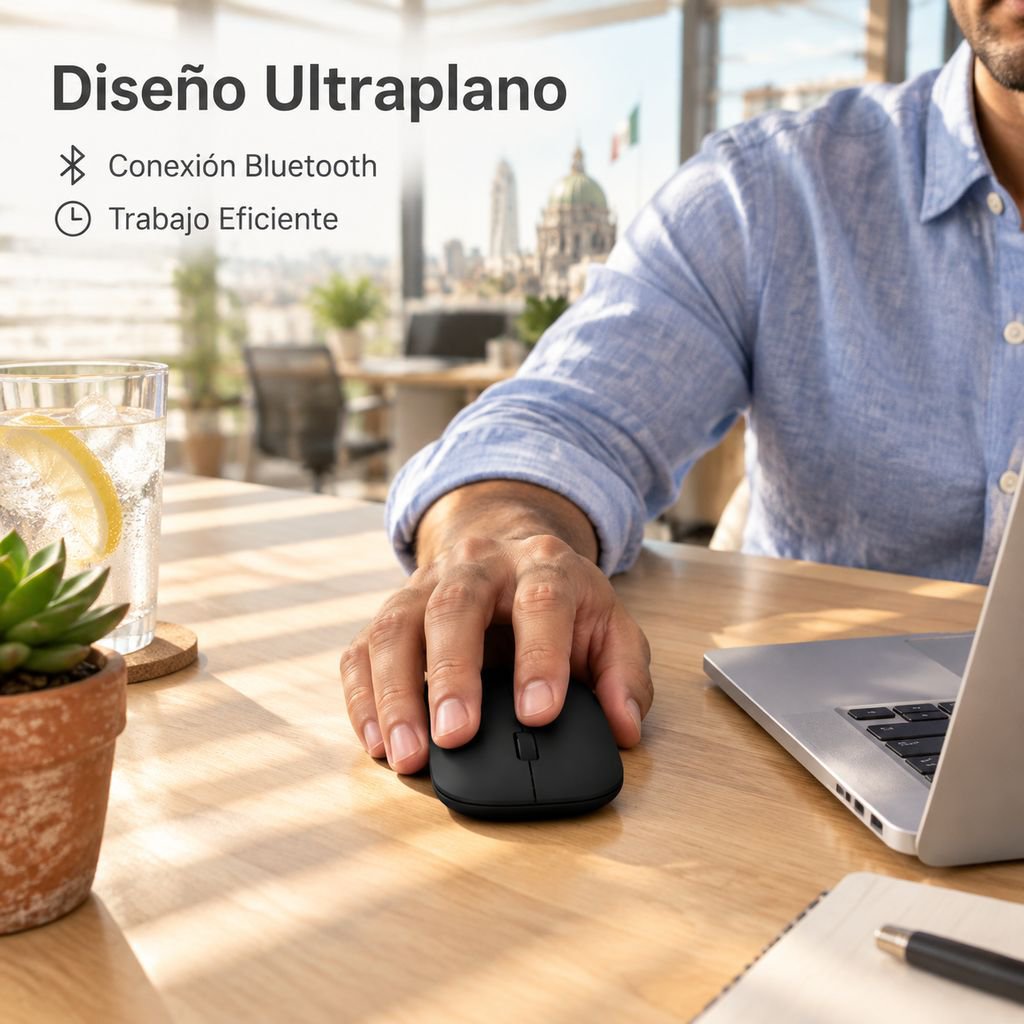 Ratón Bluetooth silencioso ergonómico