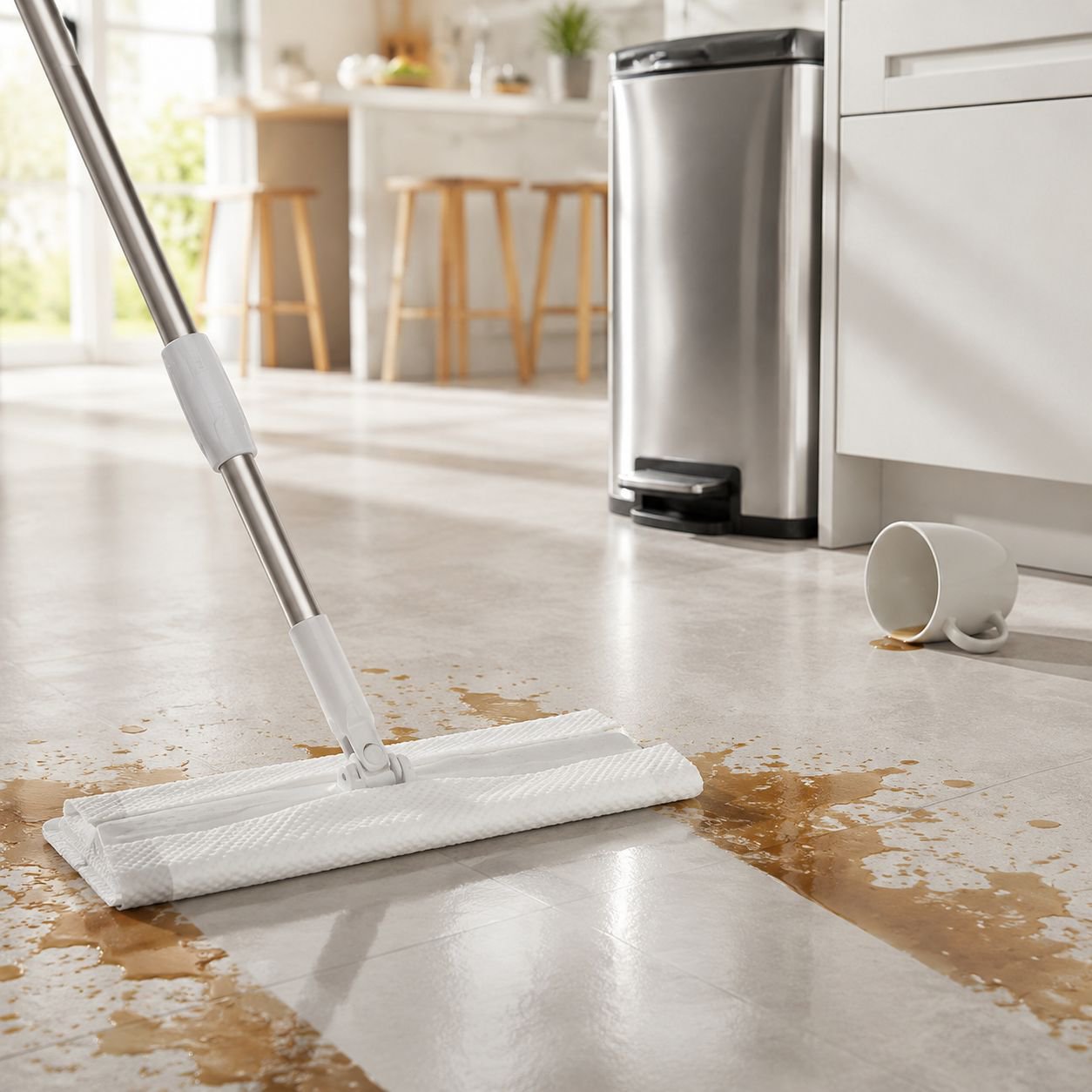 JMY cleaning sheets used on hardwood floor