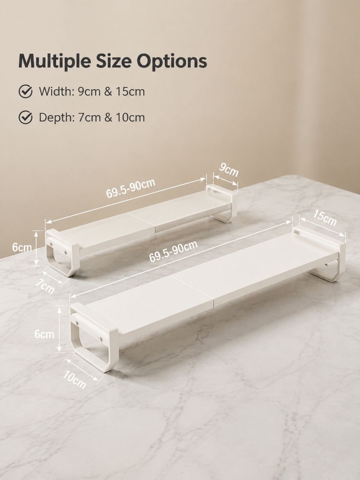 Space saving couch organizer attached behind sofa for living room storage
