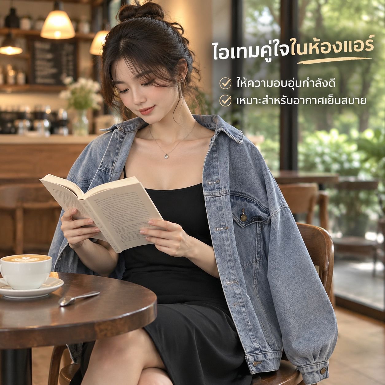 เสื้อแจ็คเก็ตยีนส์แฟชั่นสำหรับผู้หญิง ฤดูใบไม้ผลิ-ใบไม้ร่วง