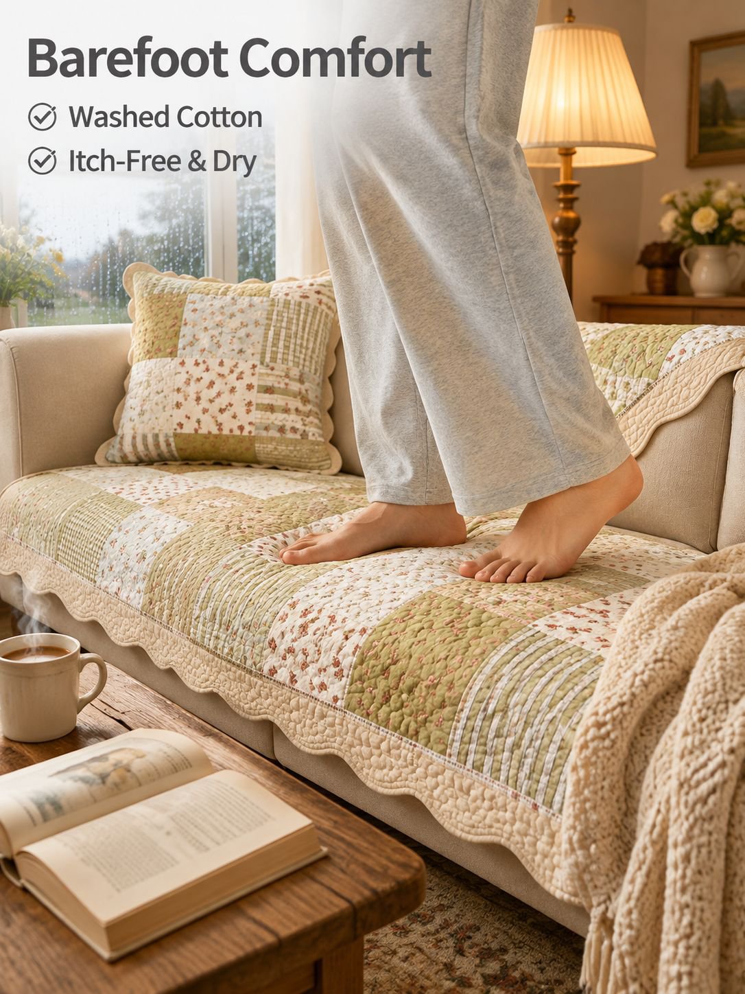 Pure Cotton Fabric Sofa Cushion
