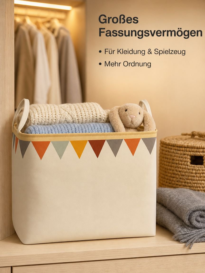 Aufbewahrungsbox aus Segeltuch mit Stoffgürtel, Spielzeug-Garderobe, Kleidung, Aufbewahrungsbox, tra