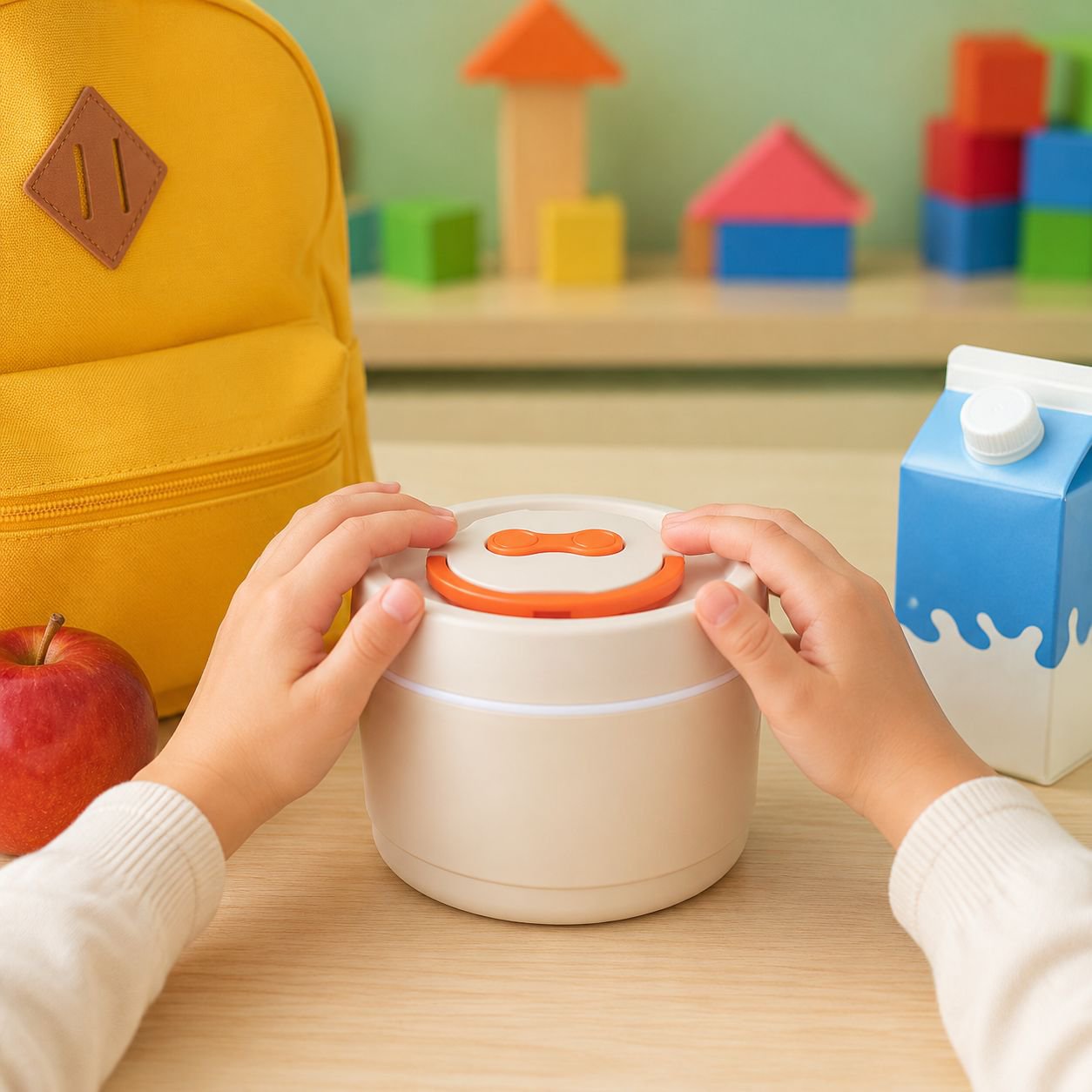 Lunch box with secure lid for work or school