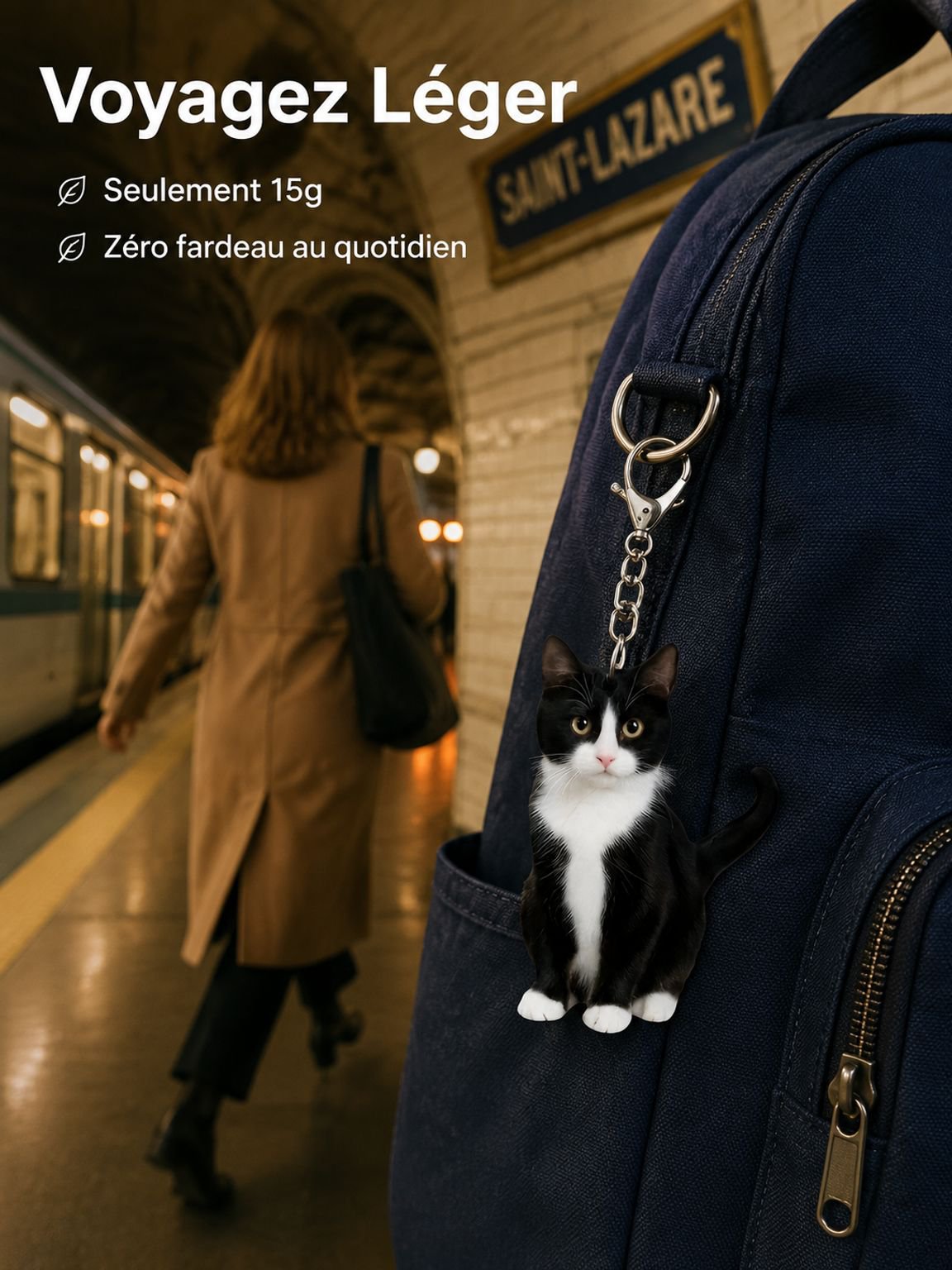 Pendentif design avec photo artistique de chien