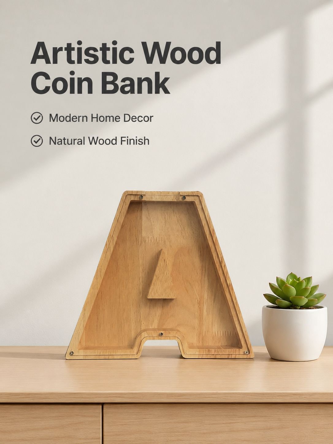 Wooden Gift Money Box Ornament