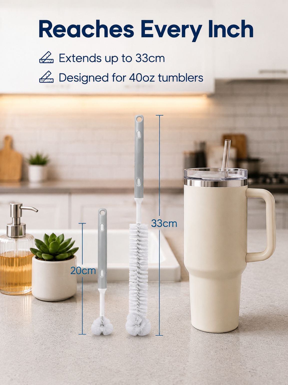 Telescopic Portable Cup Cleaning Brush