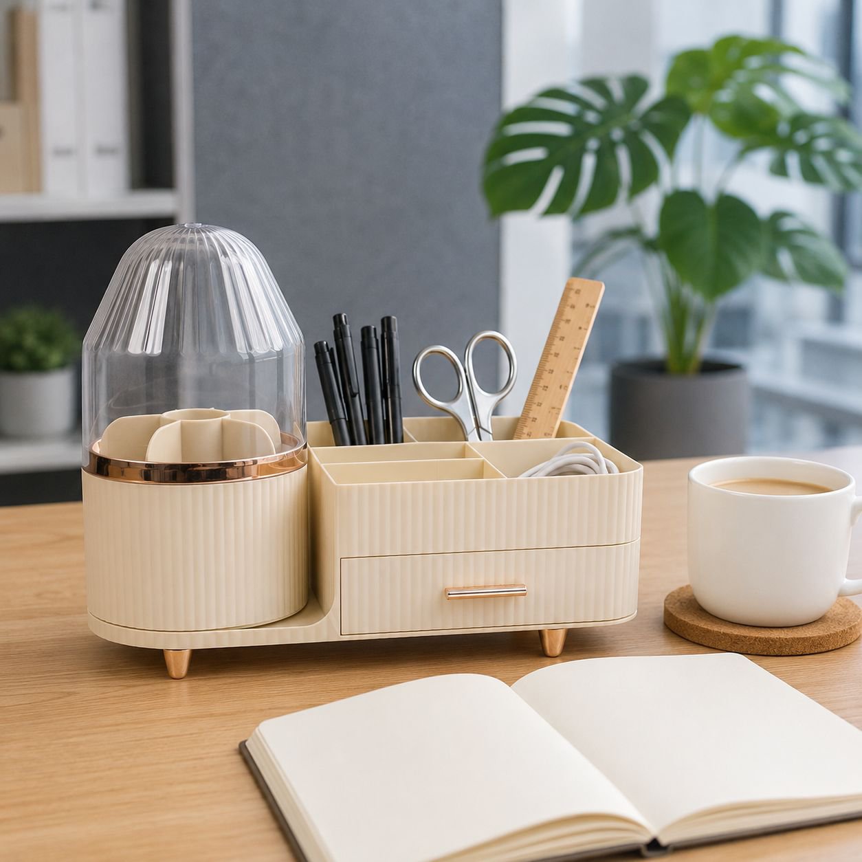 Boîte de stockage anti-poussière pour bureau