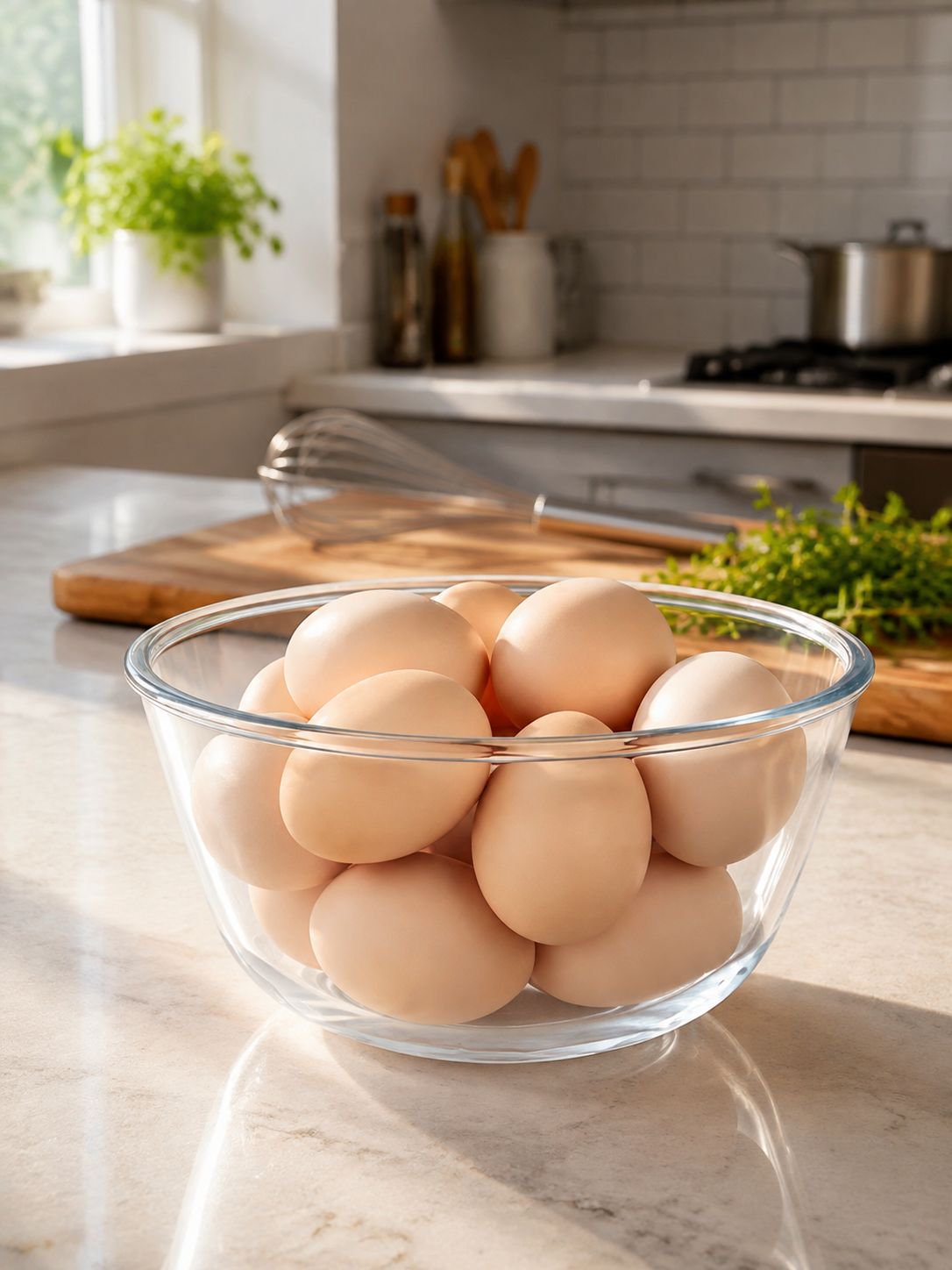 Große Glas-Schüssel für Suppen und Salate