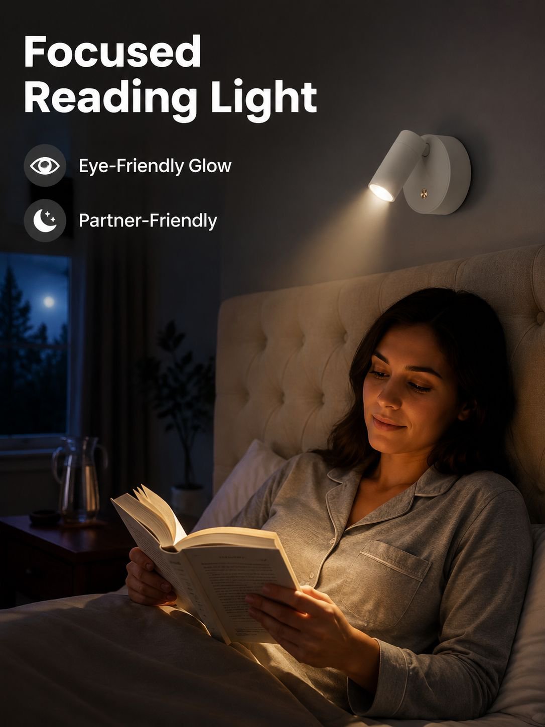Wireless Bedside Headboard Light