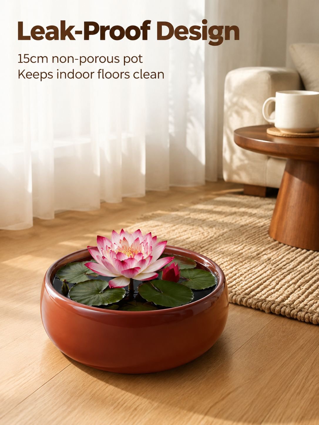 Water lily in a pot
