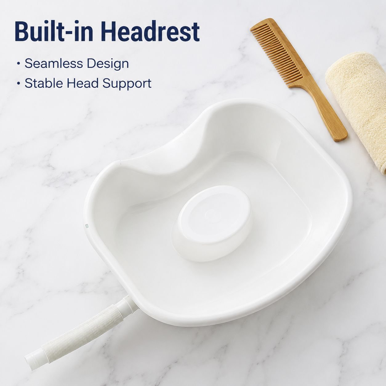 Portable Flat Lying Shampoo Basin for Elderly and Pregnant Women, Flexible Design