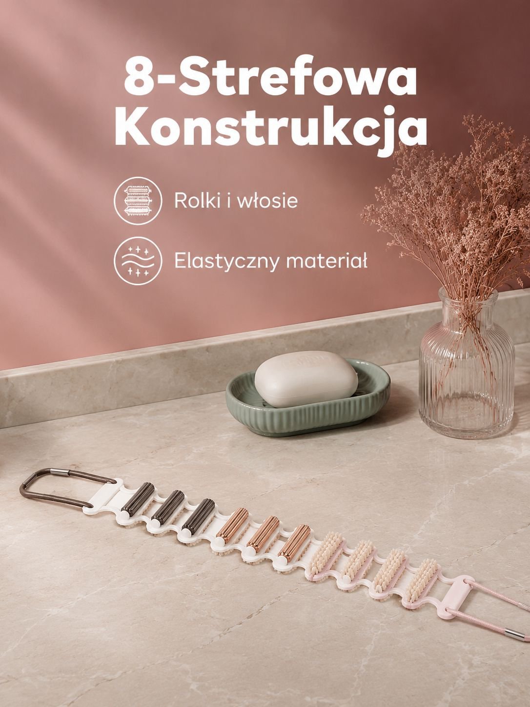 Dwufunkcyjna rolka do mycia pleców