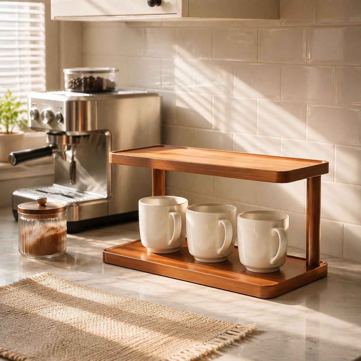 Desktop storage rack cup storage rack dining table countertop workstation water cup coffee cup tea s
