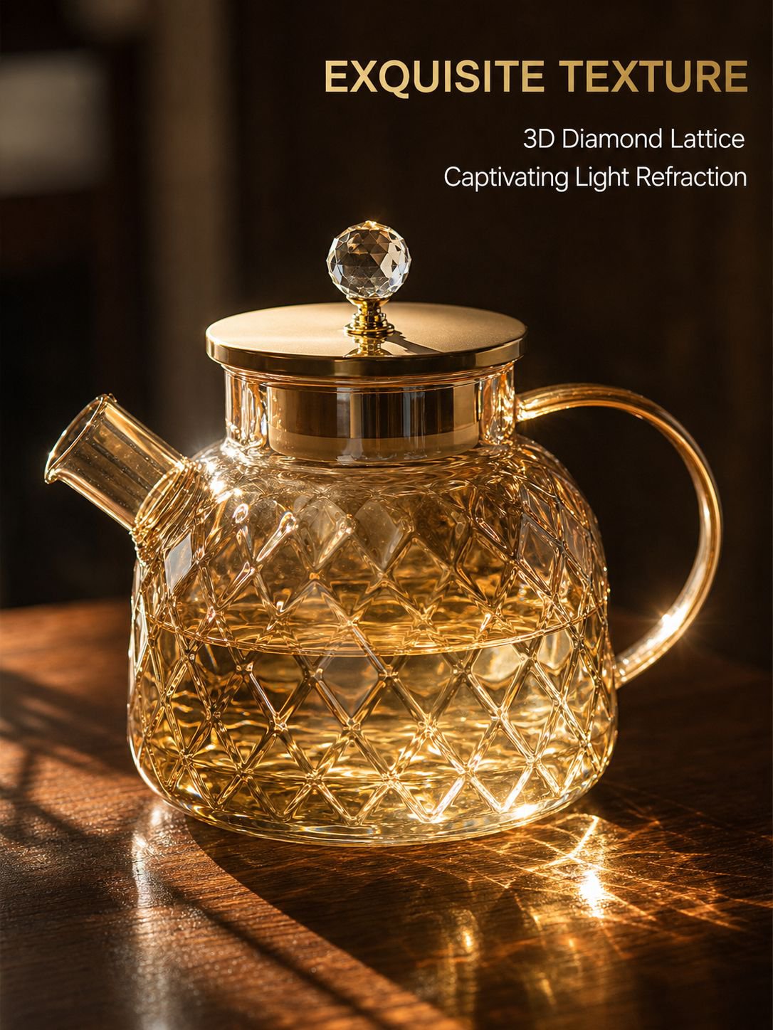 High borosilicate heat-resistant glass teapot