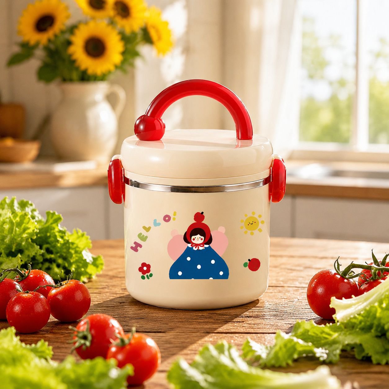 Portable Insulated Lunch Box Lunch box Removable handle Long service life Safe and hygienic Ecofrien