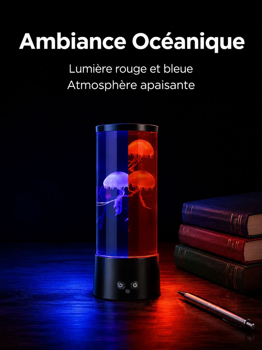 Lampe LED en forme de poisson bulle JMY, veilleuse USB haute luminosité, décoration créative pour ch
