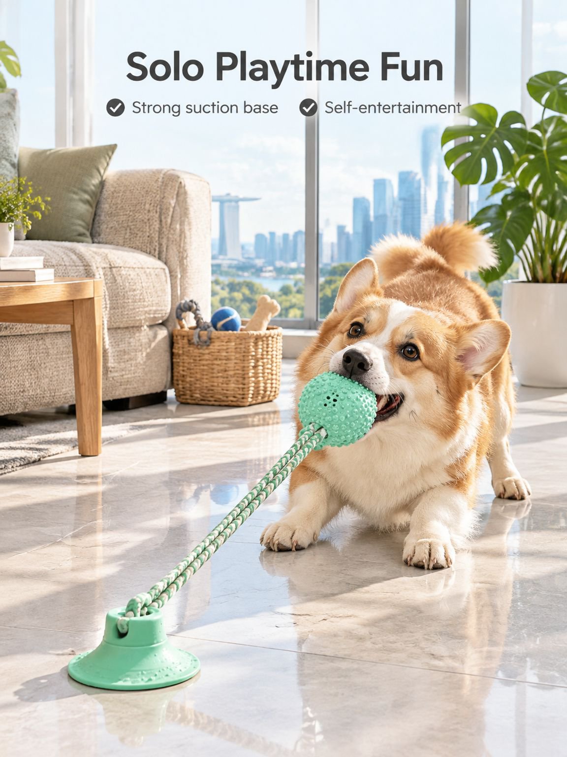 Pet treat-dispensing ball teeth-cleaning toy