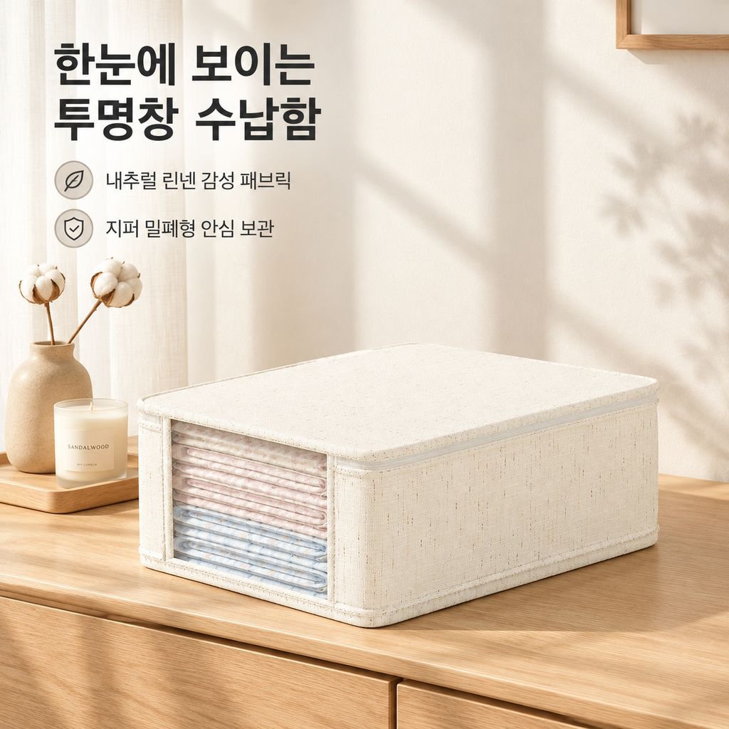 톈산 면마 침구 4종세트 수납백 패브릭 옷 정리함 옷장 이불커버 보관백
