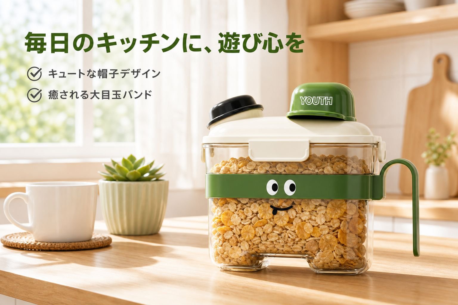 キッチン防湿穀物密閉容器
