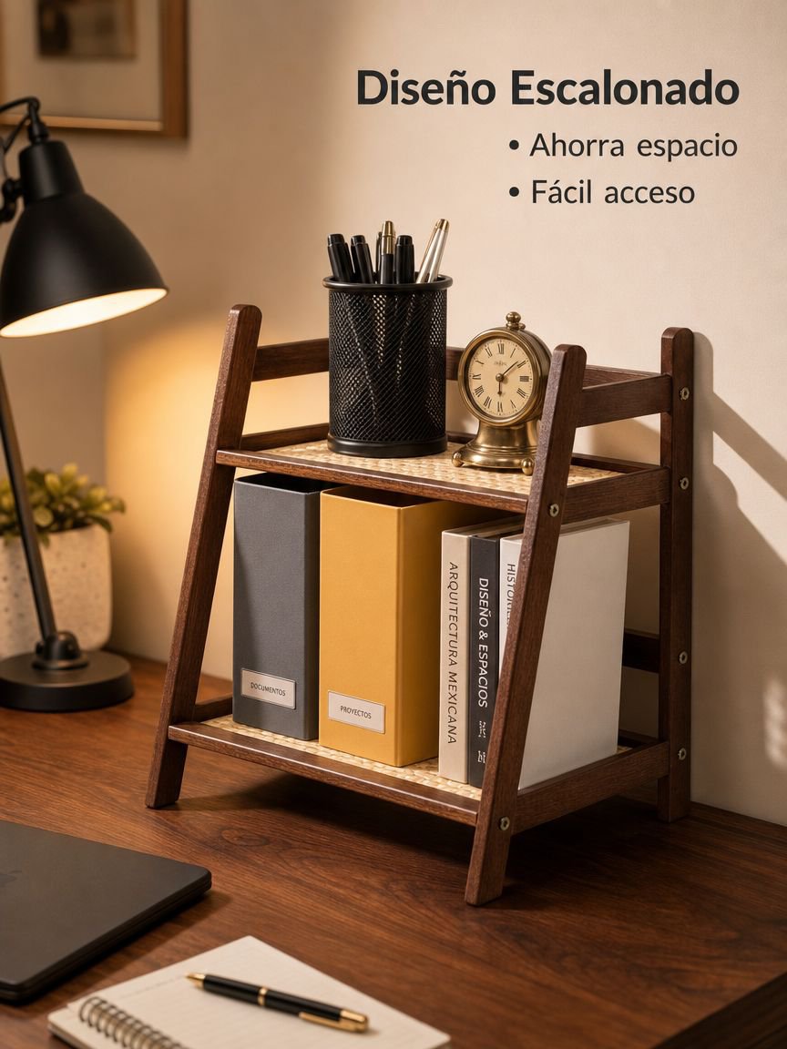 Estante de escritorio en forma de escalera de varios niveles