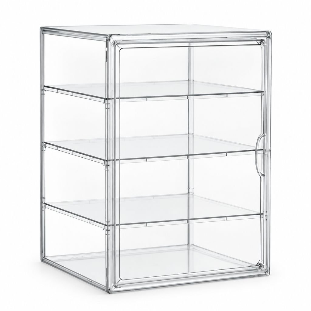 Baby bottle storage cabinet, dustproof transparent shelf