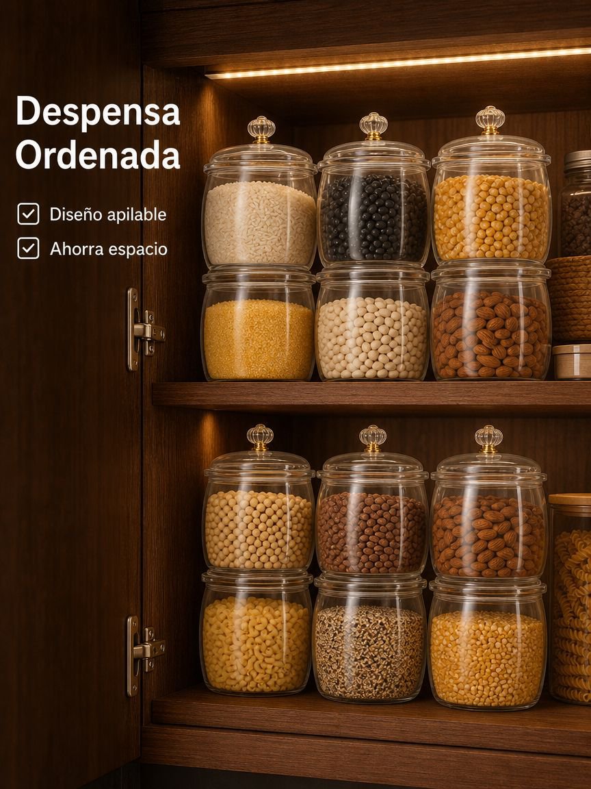 Tarro sellado de PET transparente para conservación de alimentos