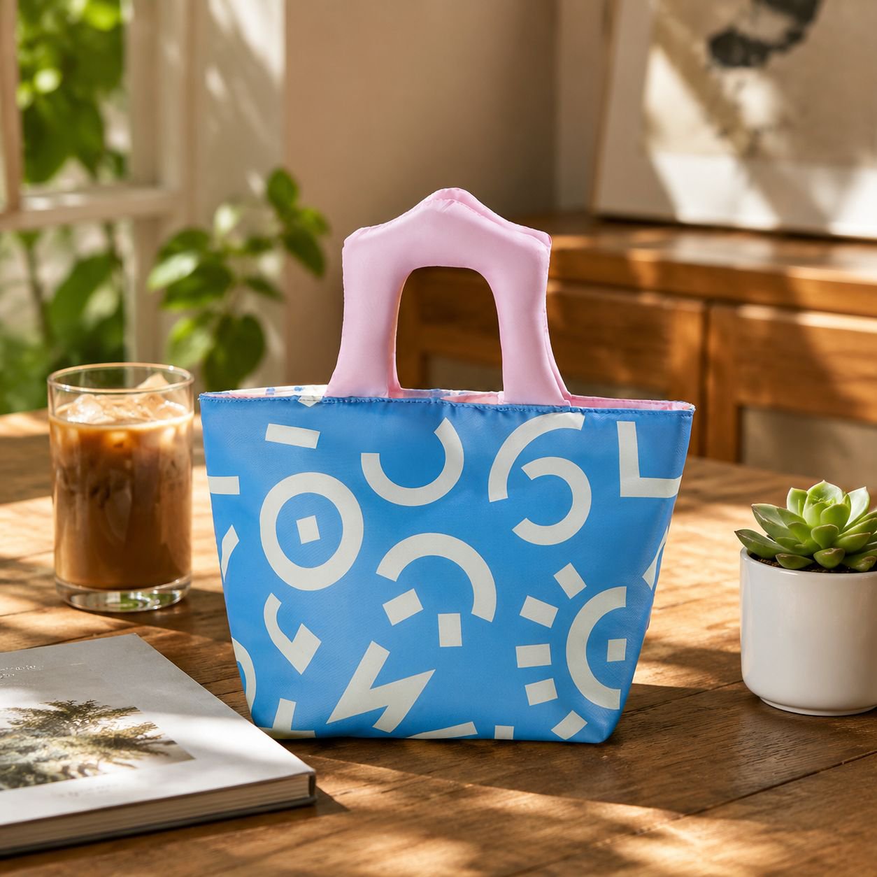 Thickened Insulated Lunch Bag for Students and Office Workers, Stylish Graffiti Style