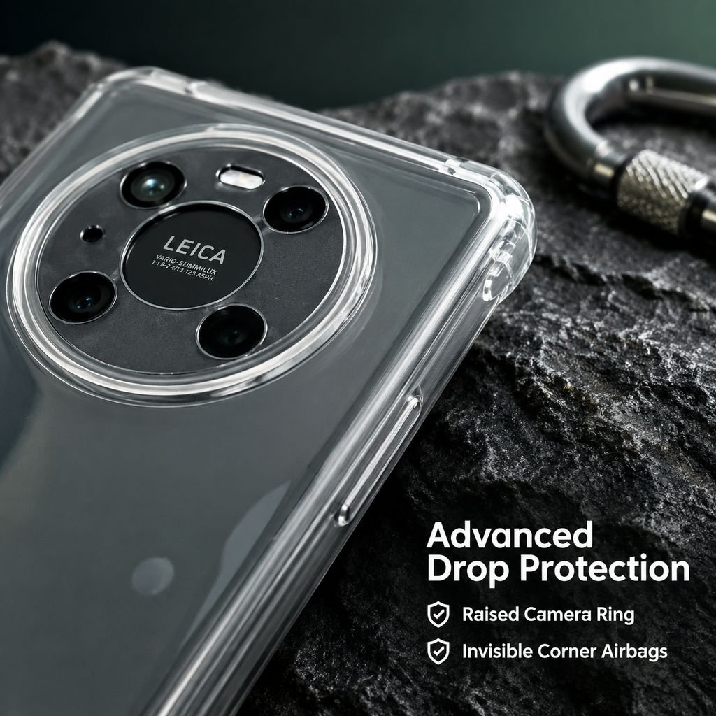 Simple and Transparent Phone Case Suitable for Huawei Mate80Promax, Honor 400, Anti-Drop Nova14, Nic