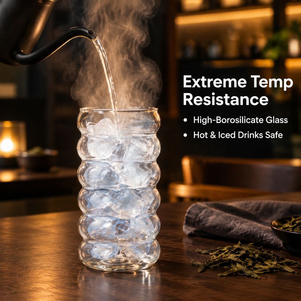 High Temperature Resistant Vertical Striped Caterpillar Cup