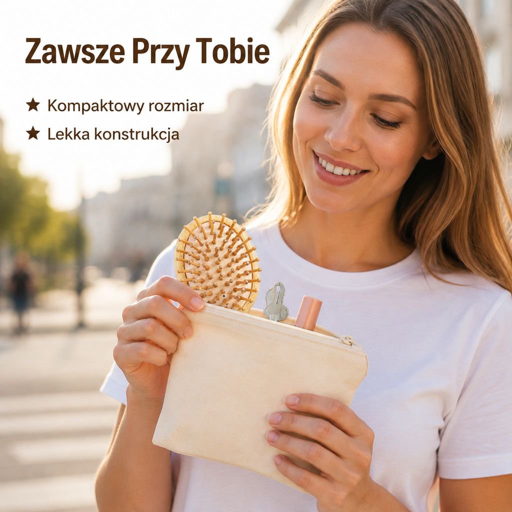 Grzebień do włosów bambusowy