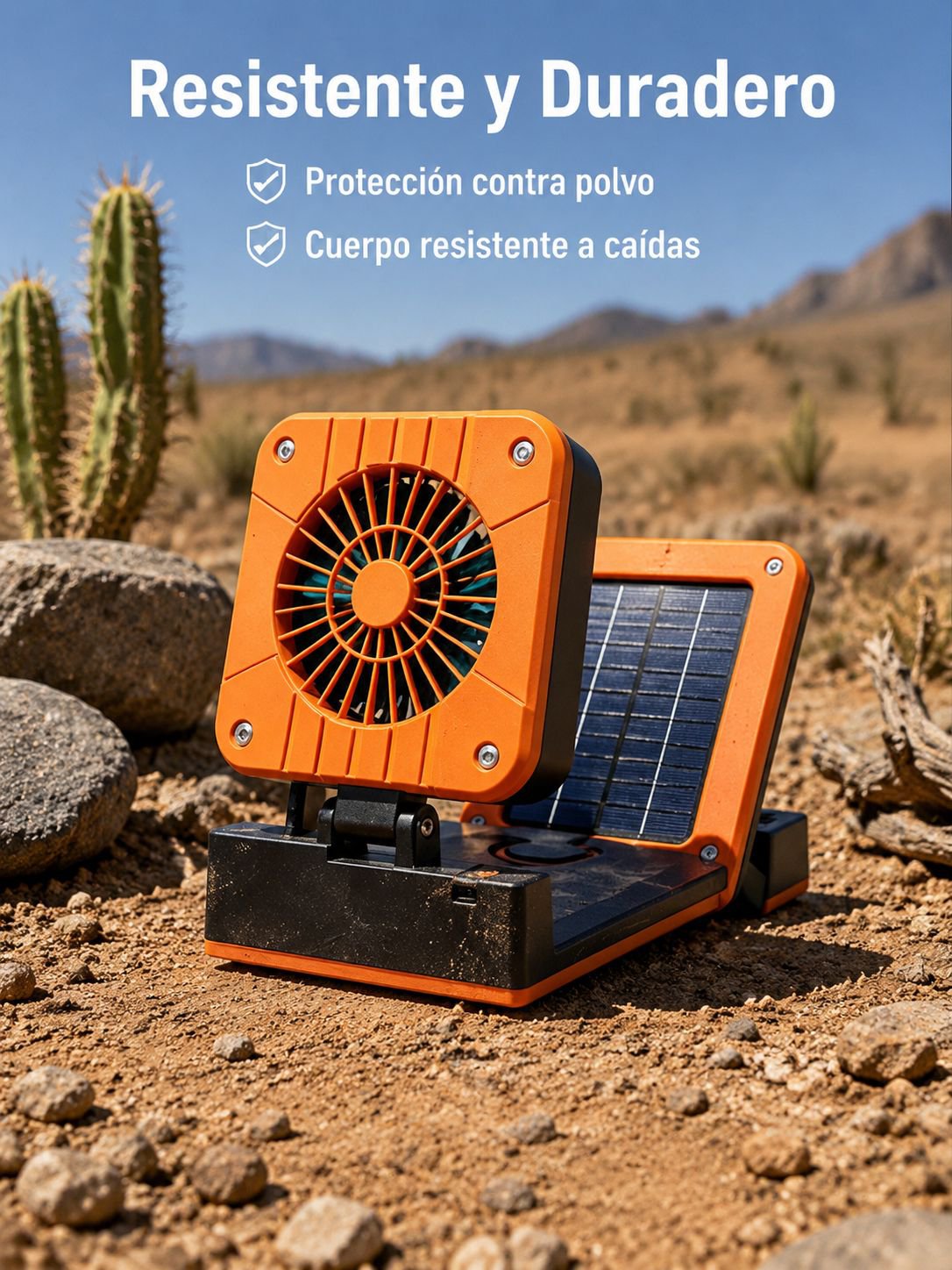 Ventilador para camping fácil de transportar y usar