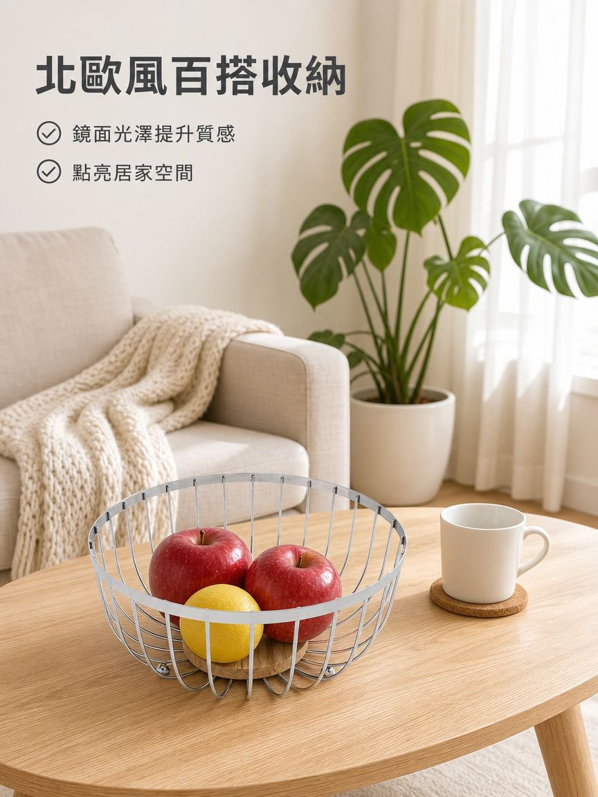 現代歐式簡約鐵藝點心糖果水果收納籃