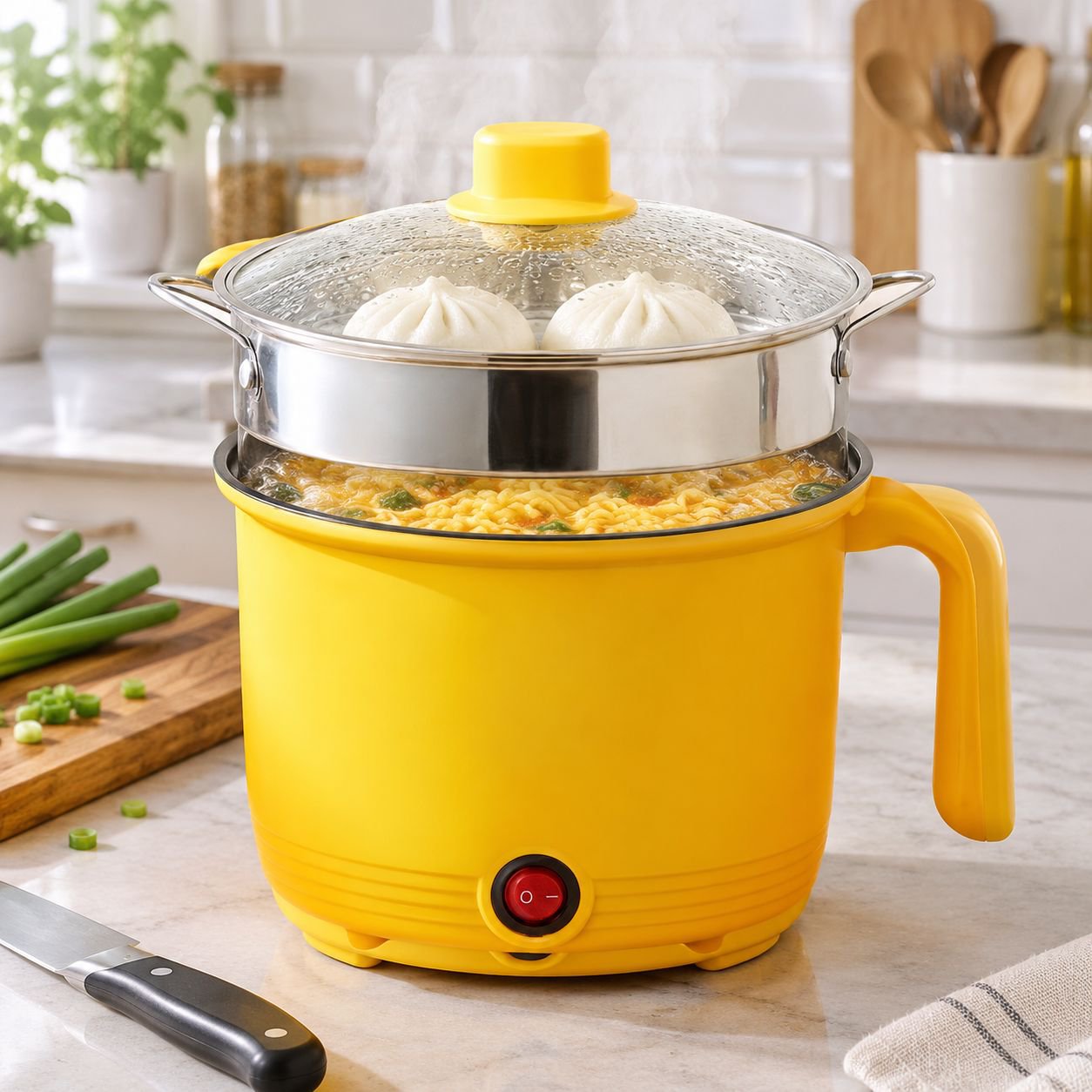 Little Yellow Duck Electric Cooker 1.8L Multifunctional Student Dormitory Noodle Cooker Electric Ste