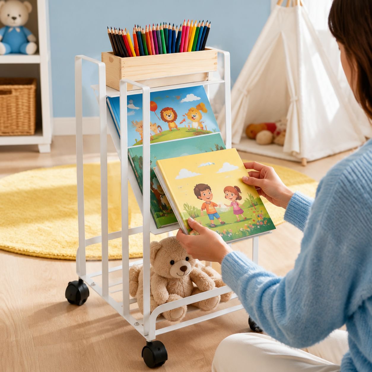 Easy to assemble cardboard organizer rack