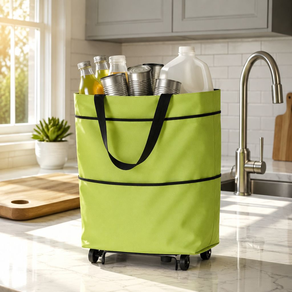Bolsa ecológica con ruedas para compras diarias