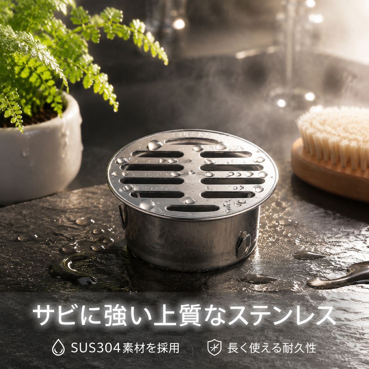 ステンレス製排水口カバー